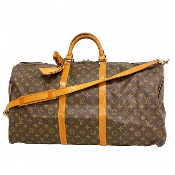 Louis Vuitton Monogram Keepall Bandouliere 60 Boston Bag M41412 Brown Men's a... - Picture 1 of 14